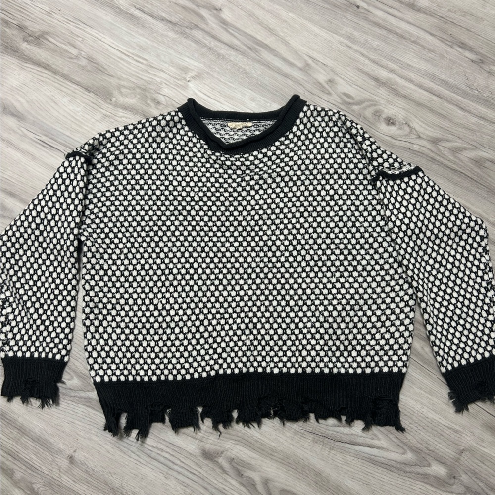 Stylish Black and White Sweater